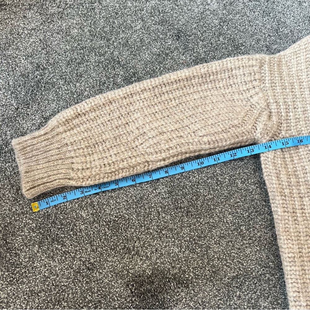 Jenni Kayne tan baby alpaca wool blend cardigan sweater - Picture 12 of 12
